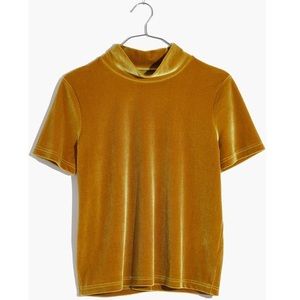 Velvet Mockneck Top - madewell